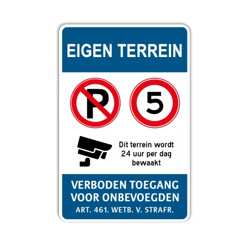 Eigen Terrein bord - Kies 45x30cm of 60x40cm - Prijs: